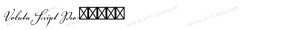 Voluta Script Pro字体转换